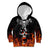 Flaming Skull Hoodie Kid Hoodie Spectral Pyre - Wonder Print Shop