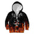 Flaming Skull Hoodie Kid Hoodie Spectral Pyre - Wonder Print Shop