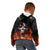 Flaming Skull Hoodie Kid Hoodie Spectral Pyre - Wonder Print Shop