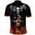 Flaming Skull Hoodie Polo Shirt Spectral Pyre - Wonder Print Shop