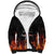 Flaming Skull Hoodie Sherpa Hoodie Spectral Pyre - Wonder Print Shop