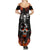 Flaming Skull Hoodie Summer Maxi Dress Spectral Pyre DT01