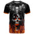 Flaming Skull Hoodie T Shirt Spectral Pyre DT01