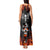 Flaming Skull Hoodie Tank Maxi Dress Spectral Pyre DT01