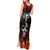 Flaming Skull Hoodie Tank Maxi Dress Spectral Pyre DT01