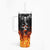 Flaming Skull Hoodie Tumbler With Handle Spectral Pyre