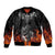 Skull Bomber Jacket Five Skull With Motocycle - Wonder Print Shop