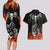 Skull Couples Matching Long Sleeve Bodycon Dress and Hawaiian Shirt Five Skull With Motocycle - Wonder Print Shop