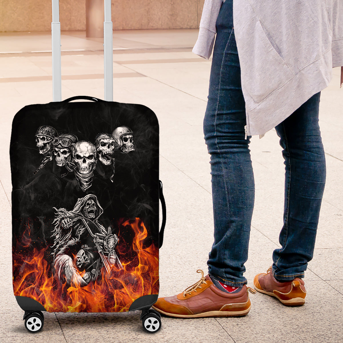 skull-luggage-cover-five-skull-with-motocycle