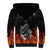 Skull Sherpa Hoodie Five Skull With Motocycle DT01