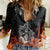 Skull Women Casual Shirt Five Skull With Motocycle - Wonder Print Shop