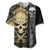 Golden Gothic Skull Baseball Jersey Embracing Ancient Elegance - Wonder Print Shop