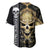 Golden Gothic Skull Baseball Jersey Embracing Ancient Elegance - Wonder Print Shop