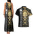 Golden Gothic Skull Couples Matching Tank Maxi Dress And Hawaiian Shirt Embracing Ancient Elegance - Wonder Print Shop