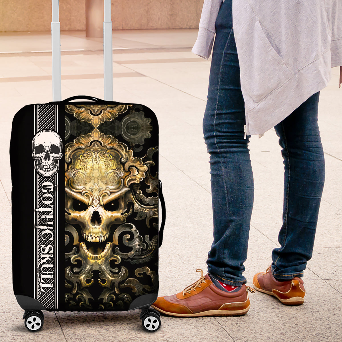 golden-gothic-skull-luggage-cover-embracing-ancient-elegance