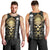 Golden Gothic Skull Men Tank Top Embracing Ancient Elegance DT01