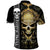 Golden Gothic Skull Polo Shirt Embracing Ancient Elegance - Wonder Print Shop