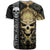 Golden Gothic Skull T Shirt Embracing Ancient Elegance DT01