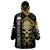 Golden Gothic Skull Wearable Blanket Hoodie Embracing Ancient Elegance DT01