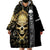 Golden Gothic Skull Wearable Blanket Hoodie Embracing Ancient Elegance DT01