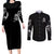 Skull Couples Matching Long Sleeve Bodycon Dress and Long Sleeve Button Shirts I Can Fix Stupid - Wonder Print Shop