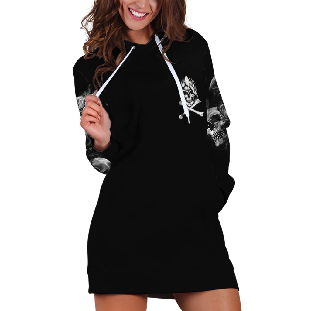 Skull Hoodie Dress I Can Fix Stupid - Wonder Print Shop