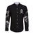 Skull Long Sleeve Button Shirt I Can Fix Stupid - Wonder Print Shop