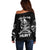 Skull Off Shoulder Sweater I Can Fix Stupid - Wonder Print Shop