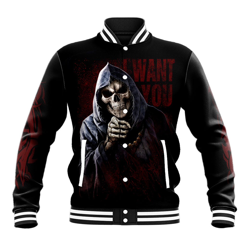 Reaper Baseball Jacket Uncle Death Angel Peace Skull - Wonder Print Shop