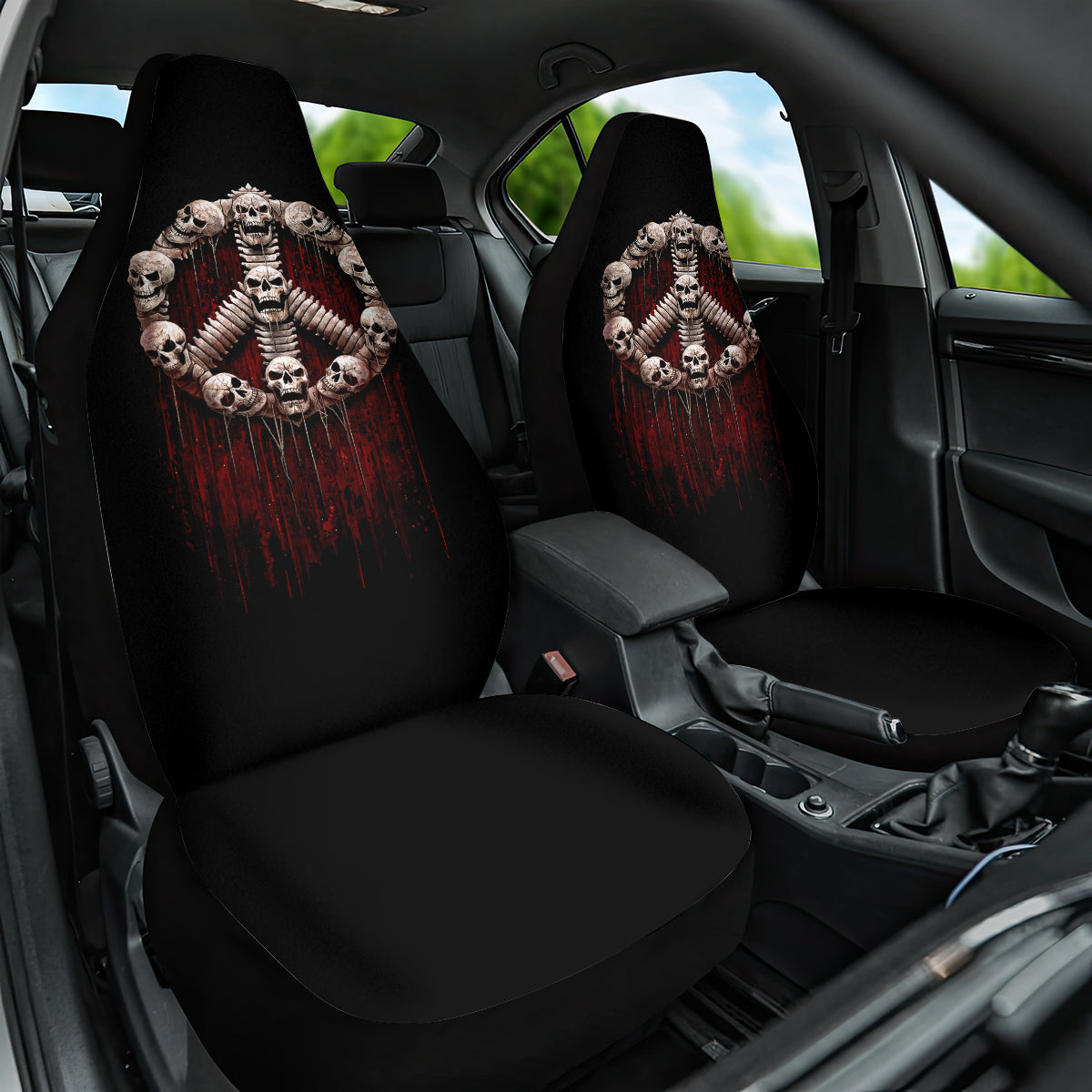 Reaper Car Seat Cover Uncle Death Angel Peace Skull - Wonder Print Shop