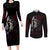 Reaper Couples Matching Long Sleeve Bodycon Dress and Long Sleeve Button Shirts Uncle Death Angel Peace Skull - Wonder Print Shop