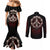 Reaper Couples Matching Mermaid Dress and Long Sleeve Button Shirts Uncle Death Angel Peace Skull DT01