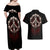 Reaper Couples Matching Off Shoulder Maxi Dress and Hawaiian Shirt Uncle Death Angel Peace Skull - Wonder Print Shop