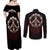 Reaper Couples Matching Off Shoulder Maxi Dress and Long Sleeve Button Shirts Uncle Death Angel Peace Skull - Wonder Print Shop