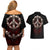 Reaper Couples Matching Off Shoulder Short Dress and Hawaiian Shirt Uncle Death Angel Peace Skull - Wonder Print Shop