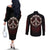 Reaper Couples Matching Off The Shoulder Long Sleeve Dress and Long Sleeve Button Shirts Uncle Death Angel Peace Skull DT01