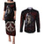 Reaper Couples Matching Puletasi Dress and Long Sleeve Button Shirts Uncle Death Angel Peace Skull - Wonder Print Shop