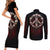 Reaper Couples Matching Short Sleeve Bodycon Dress and Long Sleeve Button Shirts Uncle Death Angel Peace Skull - Wonder Print Shop