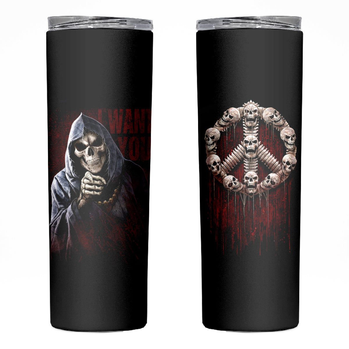 Reaper Skinny Tumbler Uncle Death Angel Peace Skull