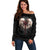 Reaper Heart Off Shoulder Sweater Eternal Embrace - Uniting Souls in the Realm of Skulls - Wonder Print Shop