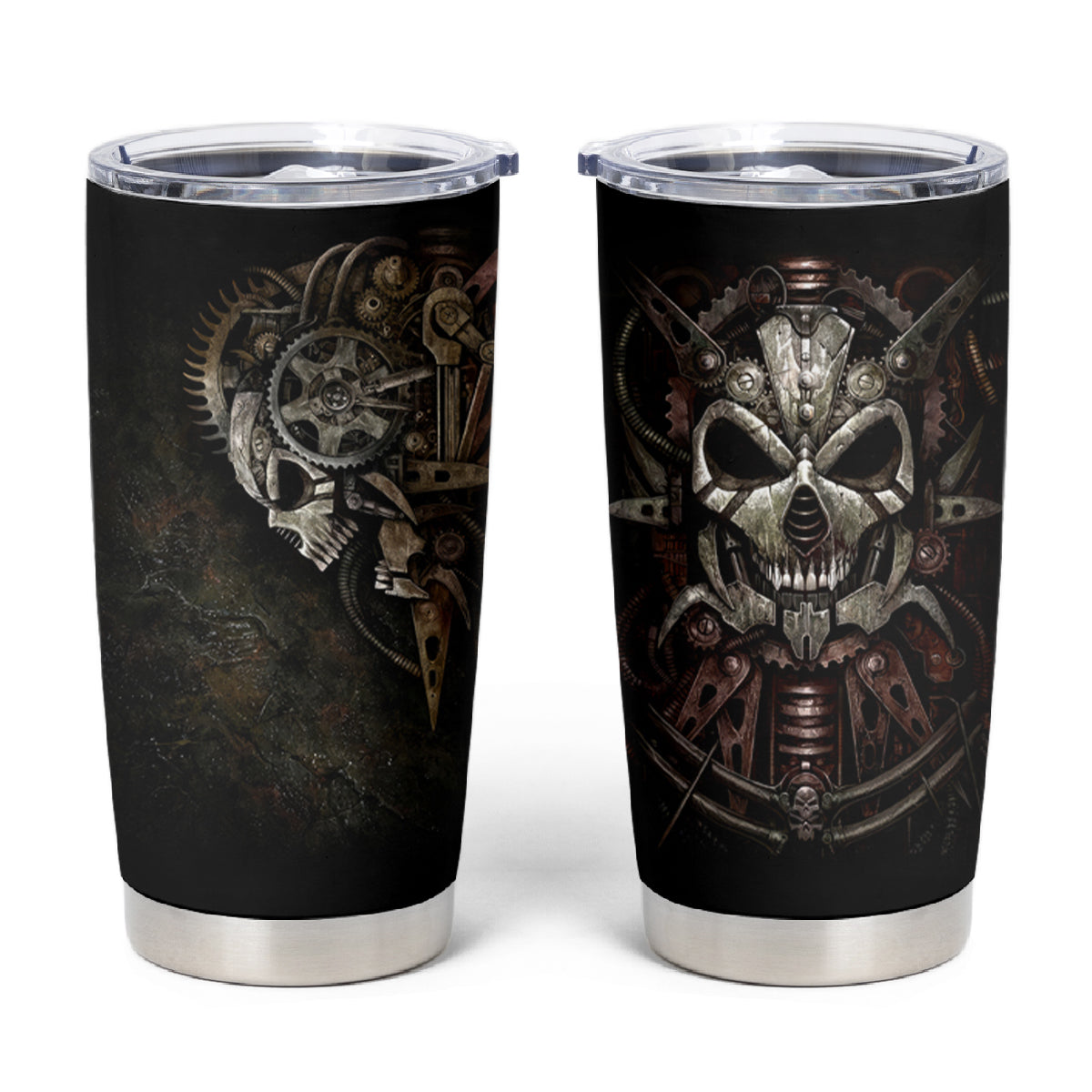 Unveiling the Mechanical Skull Tumbler Cup Cybernetic Enigma