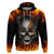 Metal Skull Hoodie Infernal Chains in Fiery Abyss - Wonder Print Shop