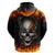 Metal Skull Hoodie Infernal Chains in Fiery Abyss - Wonder Print Shop