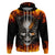 Metal Skull Hoodie Infernal Chains in Fiery Abyss - Wonder Print Shop