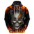 Metal Skull Hoodie Infernal Chains in Fiery Abyss - Wonder Print Shop