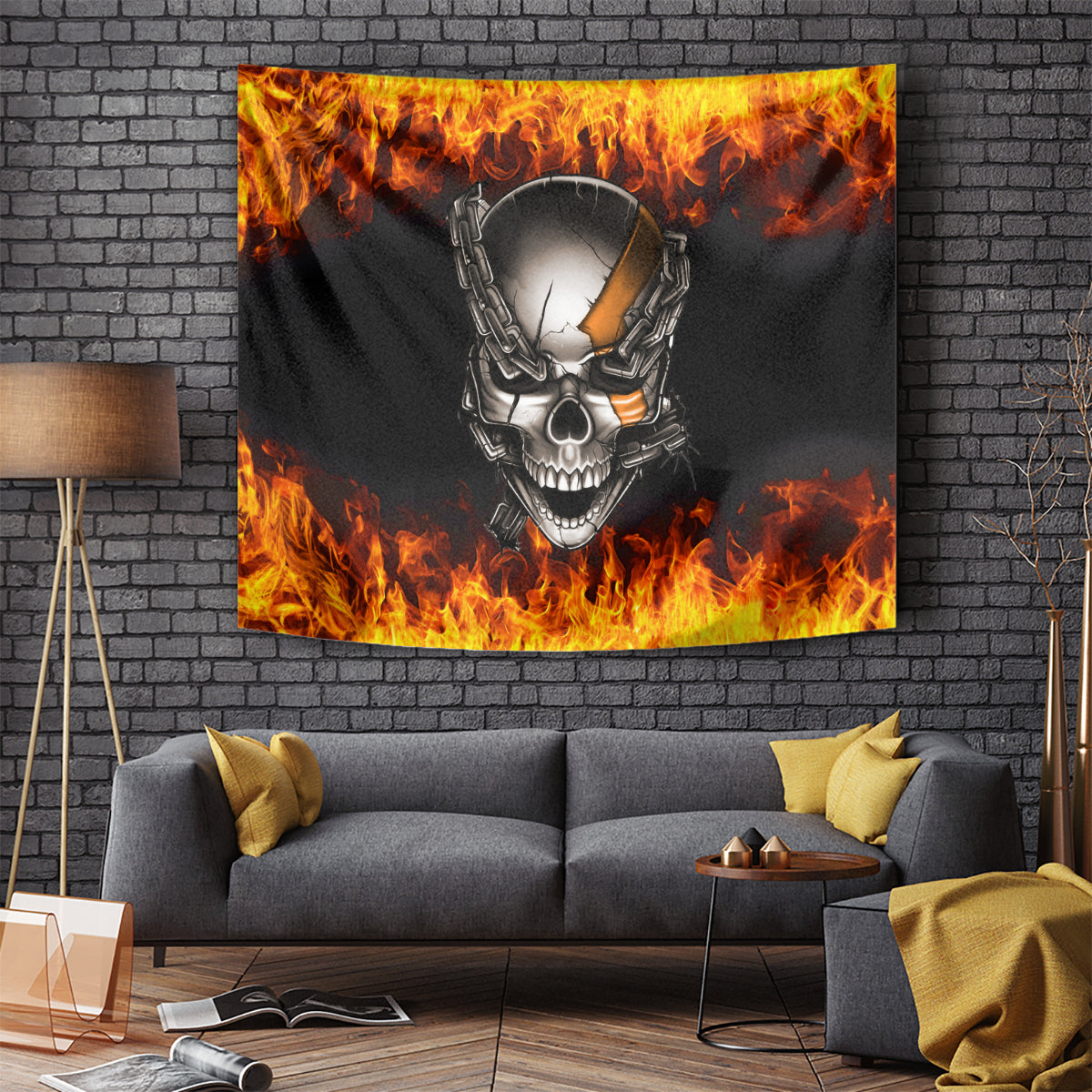 metal-skull-tapestry-infernal-chains-in-fiery-abyss