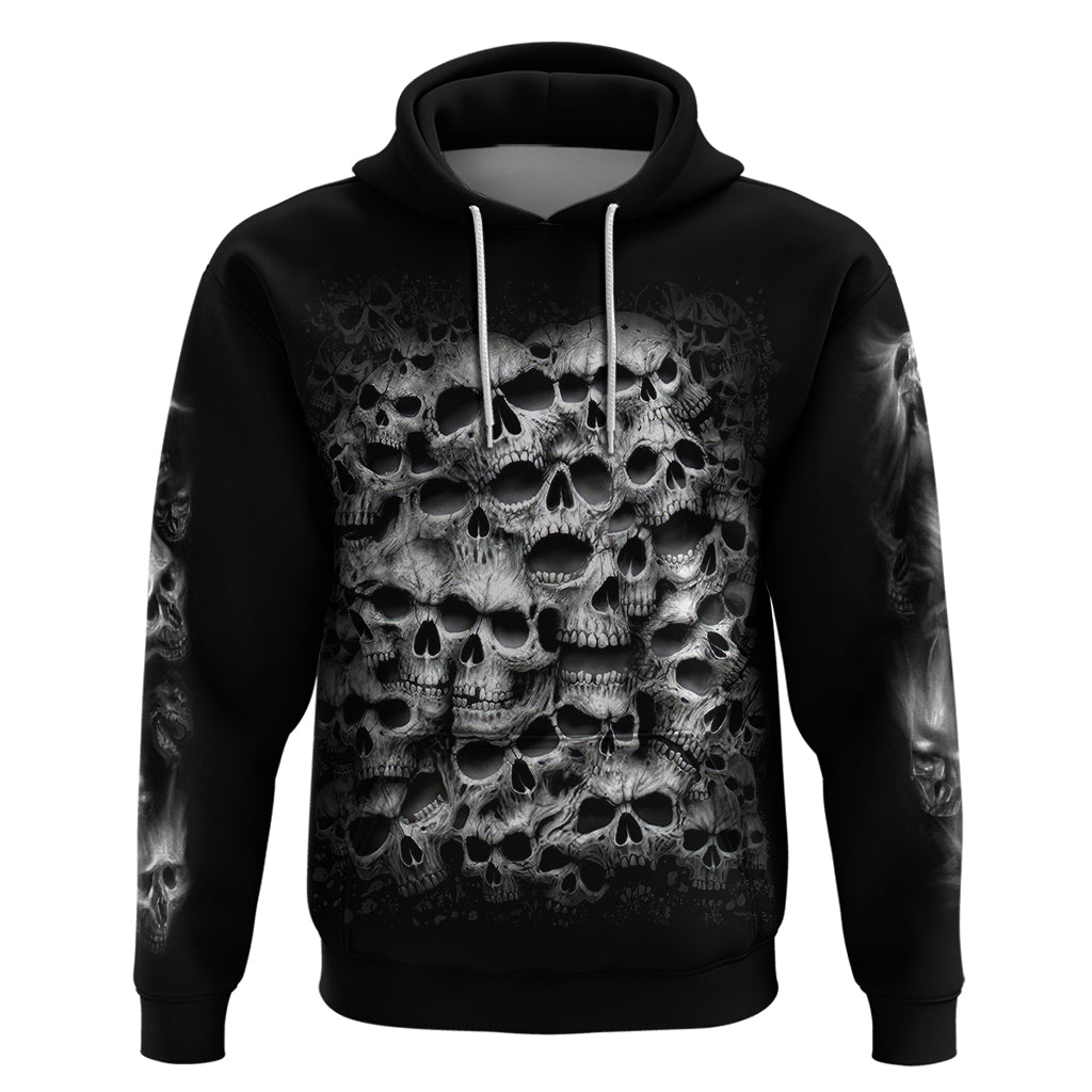 Skull Hoodie Twisted Head Skull - Wonder Print Shop