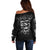 Skull Off Shoulder Sweater Twisted Head Skull - Wonder Print Shop