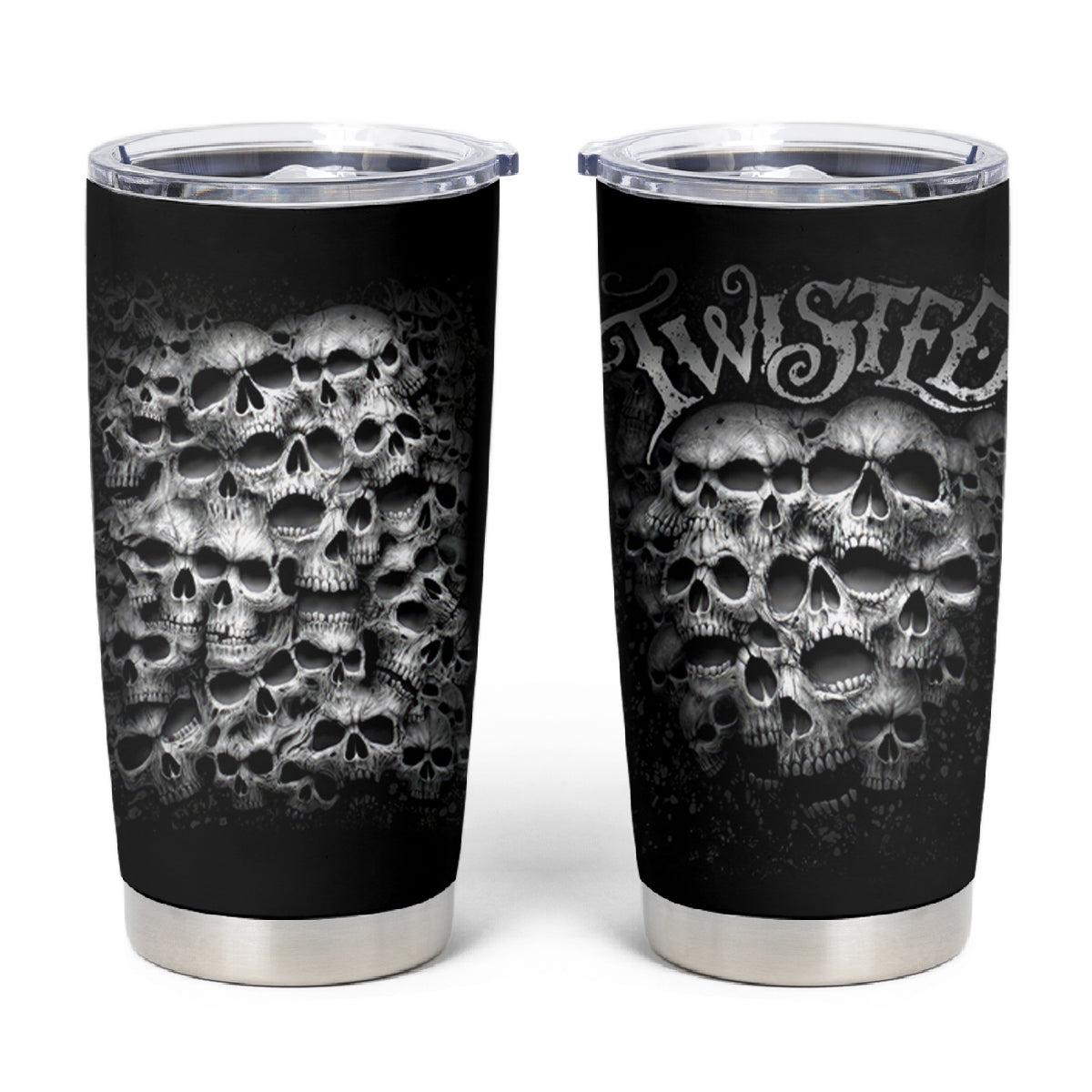 Skull Tumbler Cup Twisted Head Skull