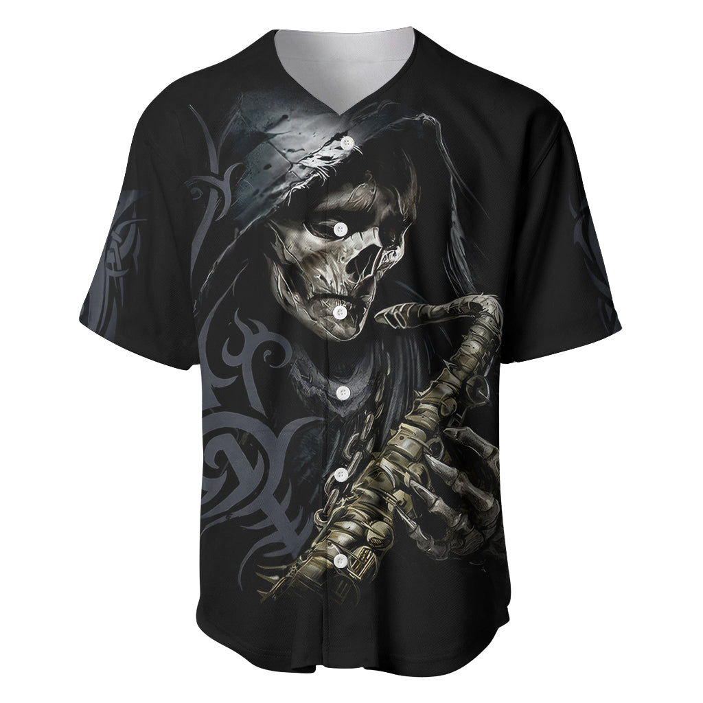 Skull Baseball Jersey Musician Of Death - Wonder Print Shop